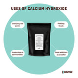 Kemmie 1Kg Calcium Hydroxide Powder - Food Grade Pickling Lime Slaked Lime FCC