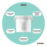 Kemmie 2.5kg Calcium Hydroxide Powder Tub - Food Grade Pickling Lime FCC