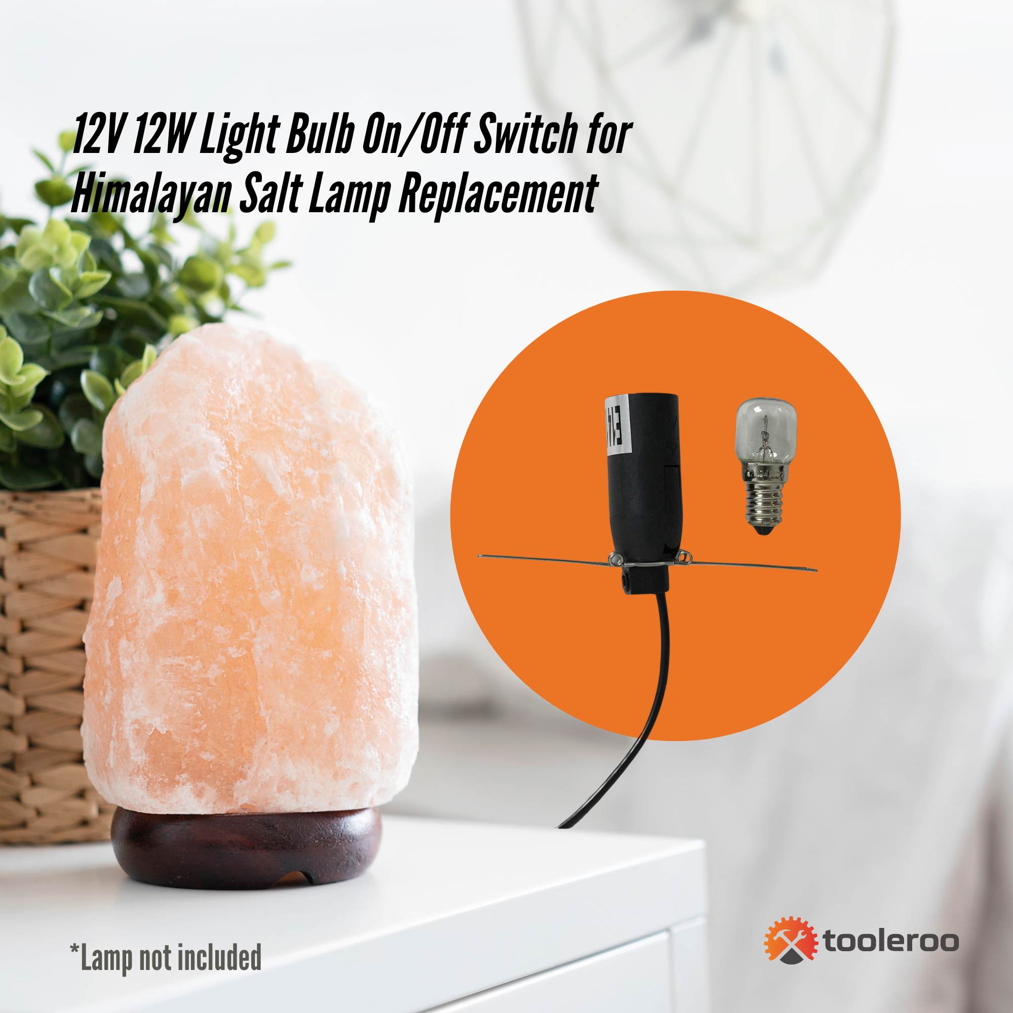 Light Bulbs: 12V 12W Light Bulb On/Off Switch for Himalayan Salt Lamp Replacement Accessories