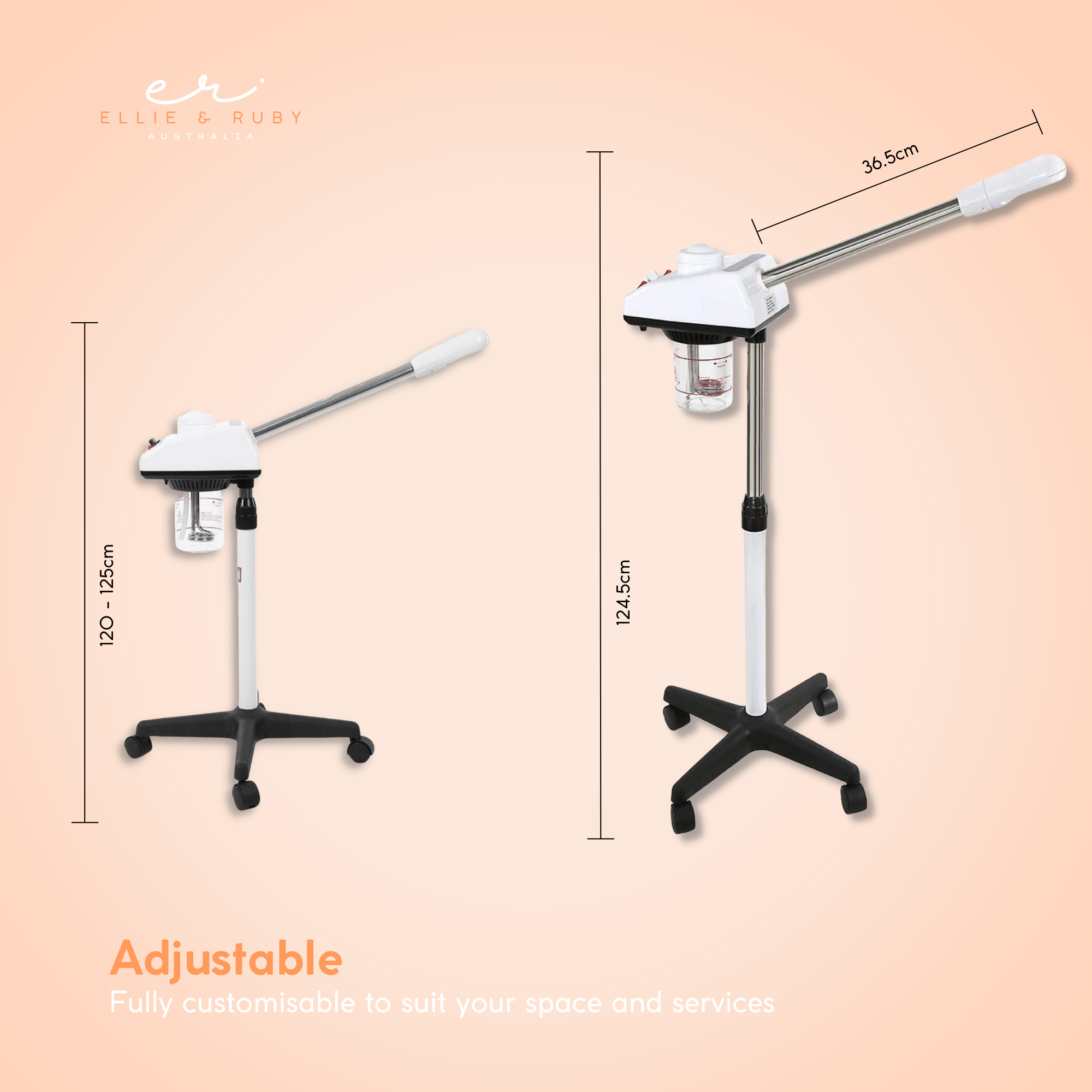Facial Cleansers: Ellie & Ruby Facial Steamer Professional Ozone Face Sauna Deep Skin Cleansing