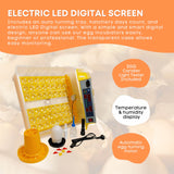 Coop & Hutch Accessories: Rooster Farms Electric 48 Egg Incubator + Accessories for Chicken Quail Duck