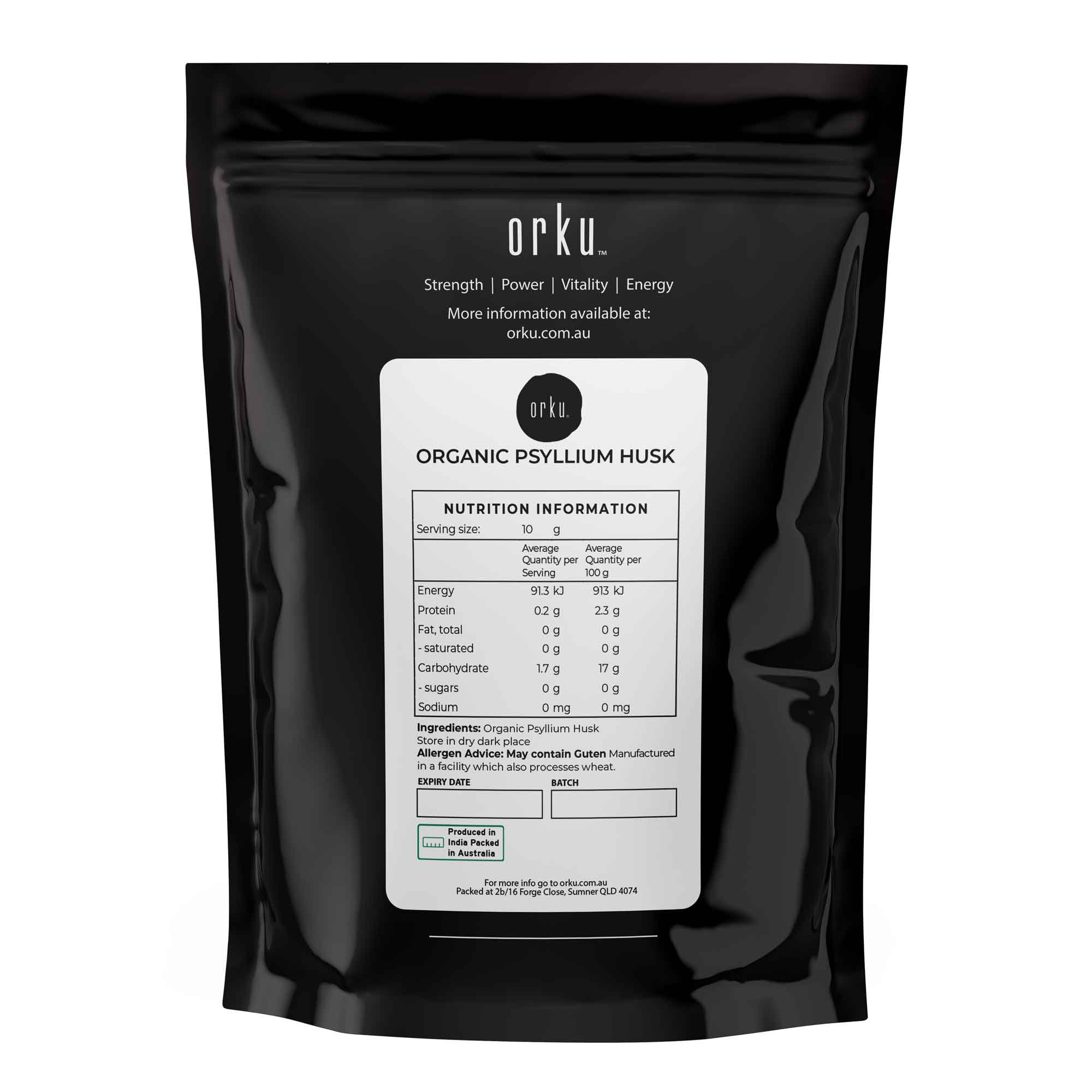 1Kg Organic Psyllium Husk Bag - Isabgol Ispaghula Natural Fibre Source
