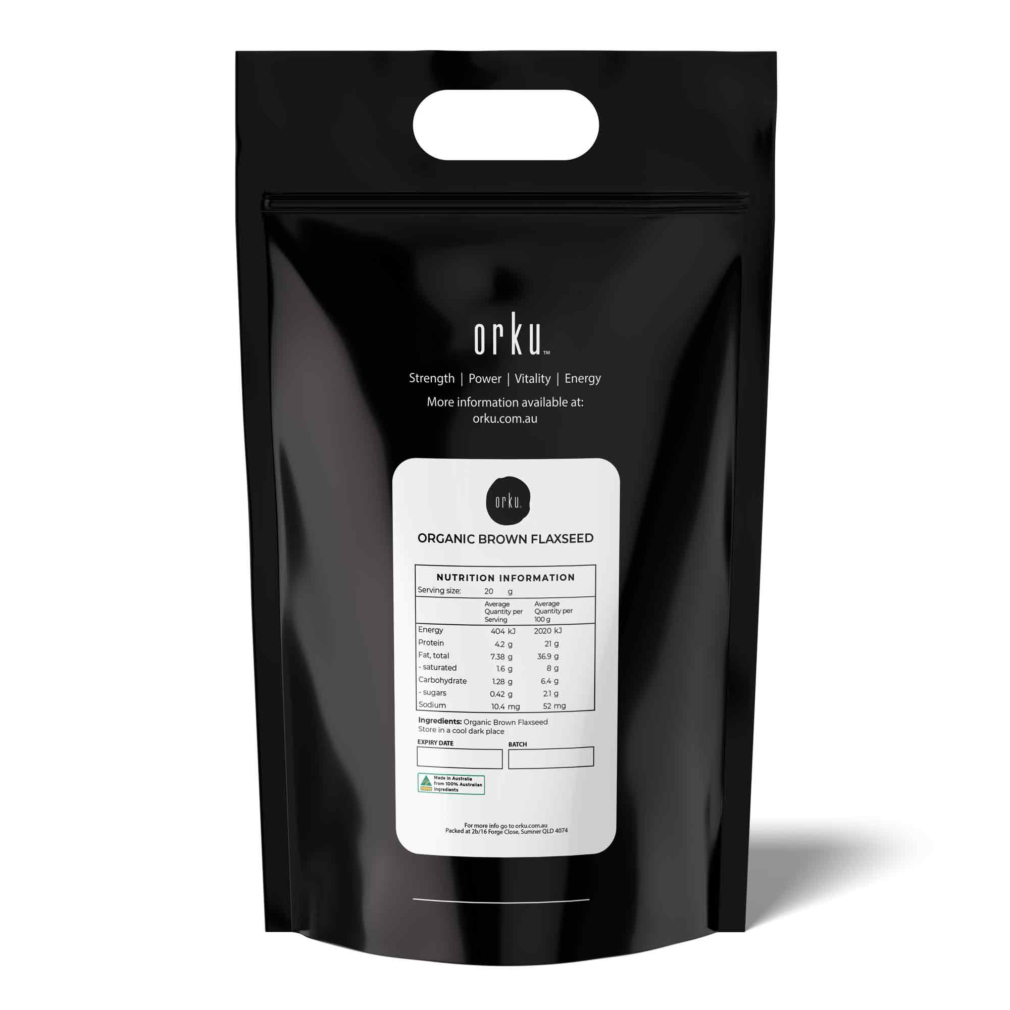 Condiments & Sauces: 100g Organic Brown Linseed Flaxseed Whole Grain Flax Seed Non GMO Omega3 6 Fibre
