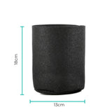 6 Pck 0.6 Gallon Fabric Flower Pots 2.4L Garden Planter Bags Black Felt Root Pouch