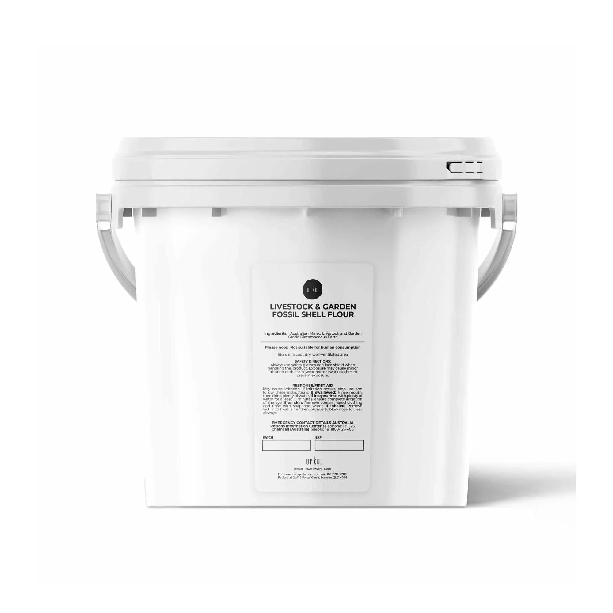 Sands & Soils: Orku 3Kg Fossil Shell Flour Tub - Livestock Garden Diatomaceous Earth