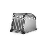 Dog Carriers & Crates: Aluminium Dog Travel Crate 63x68x88cm - Large Pet Car Transport Cage Kennel Box