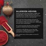 800g Organic Beetroot Powder Bucket Superfood Beet Root Supplement Beta Vulgaris