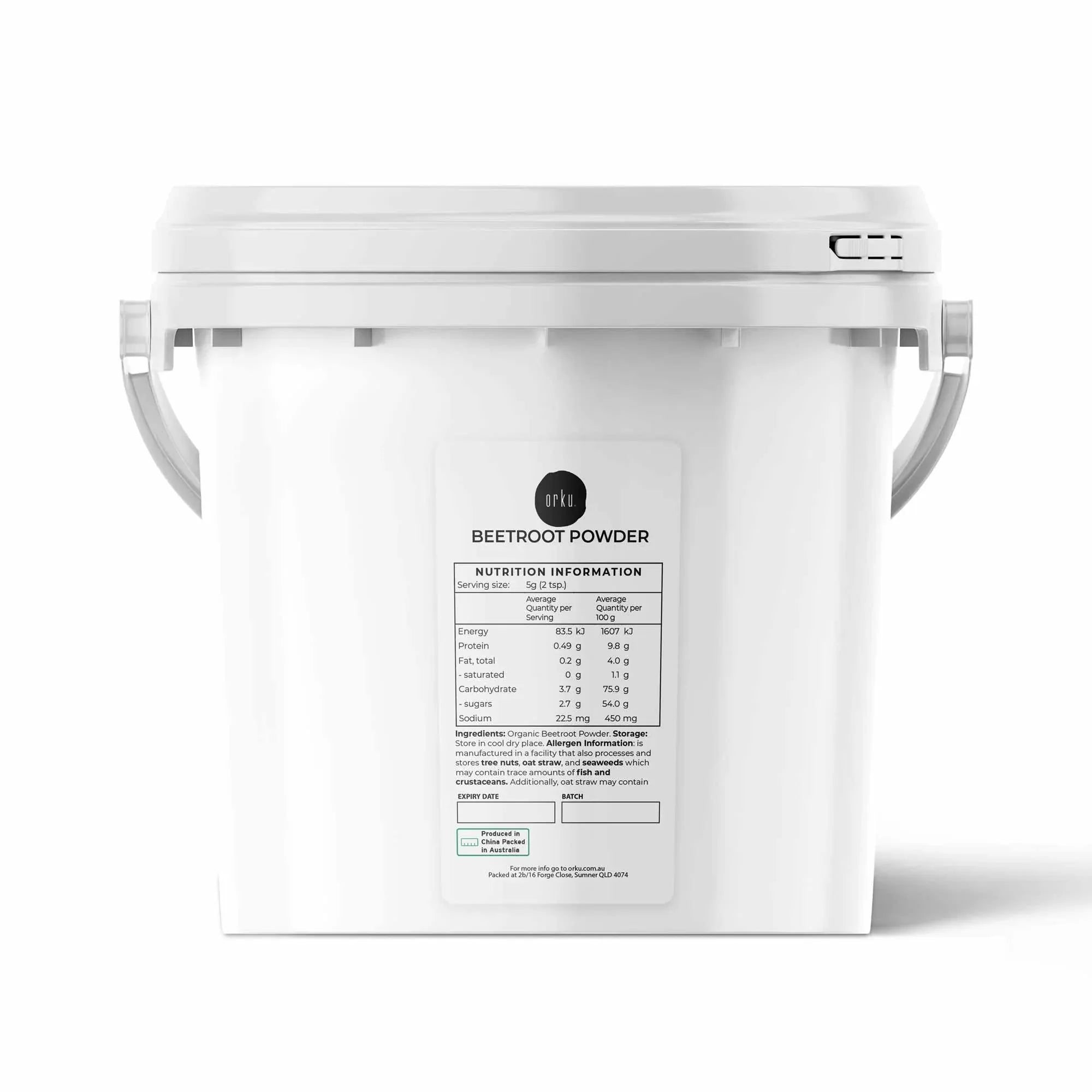 Orku 3Kg Organic Beetroot Powder - 100% Pure Beet Root Powder - Beta vulgaris
