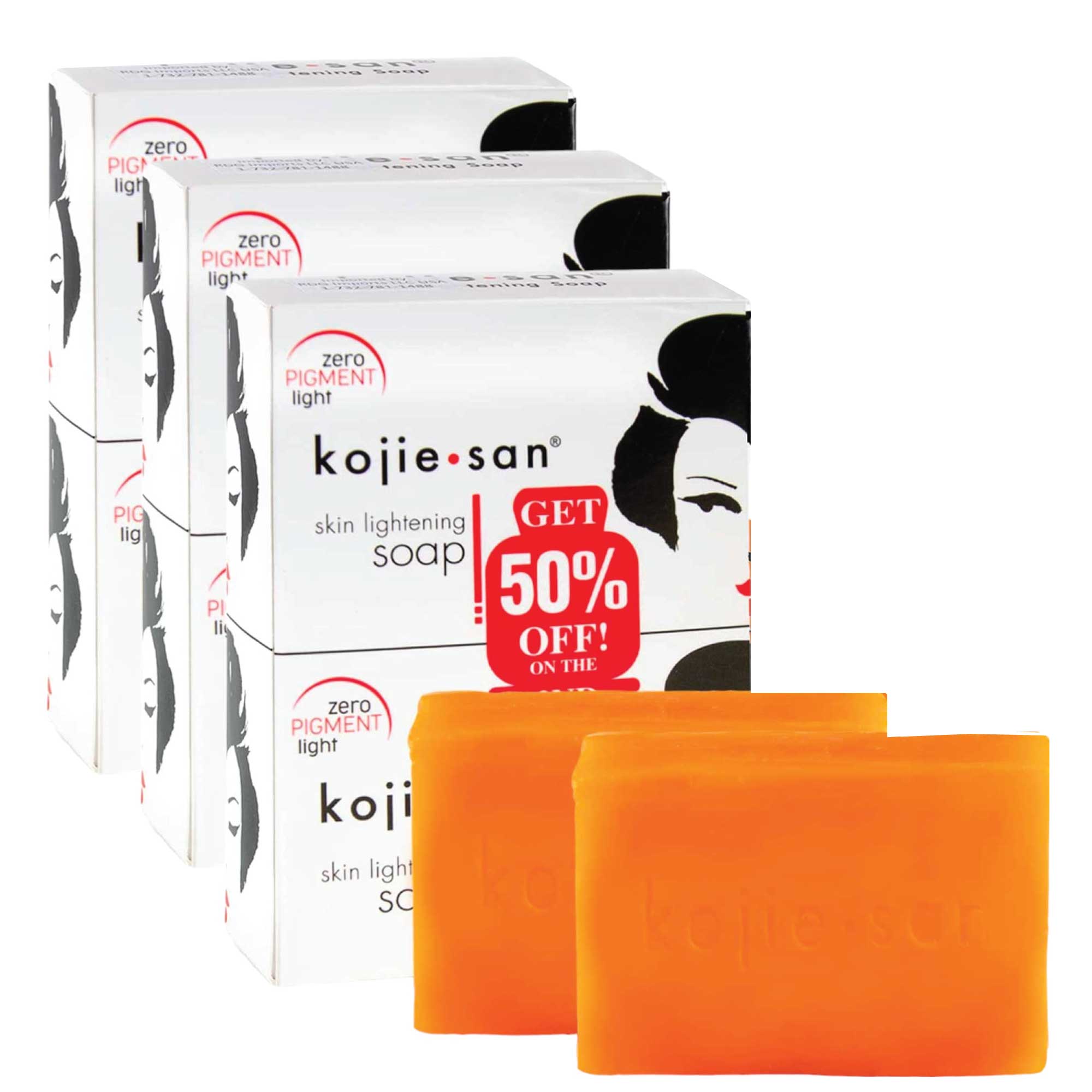Facial Lotions & Moisturisers: 6x 135g Kojie San Soap Bar - Original Kojic Acid Bars
