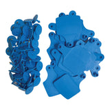 Pet ID Tags: 100x Cattle Ear Tags Set - 7.5x10cm XL Blue Blank Pig Cow Sheep Livestock Label