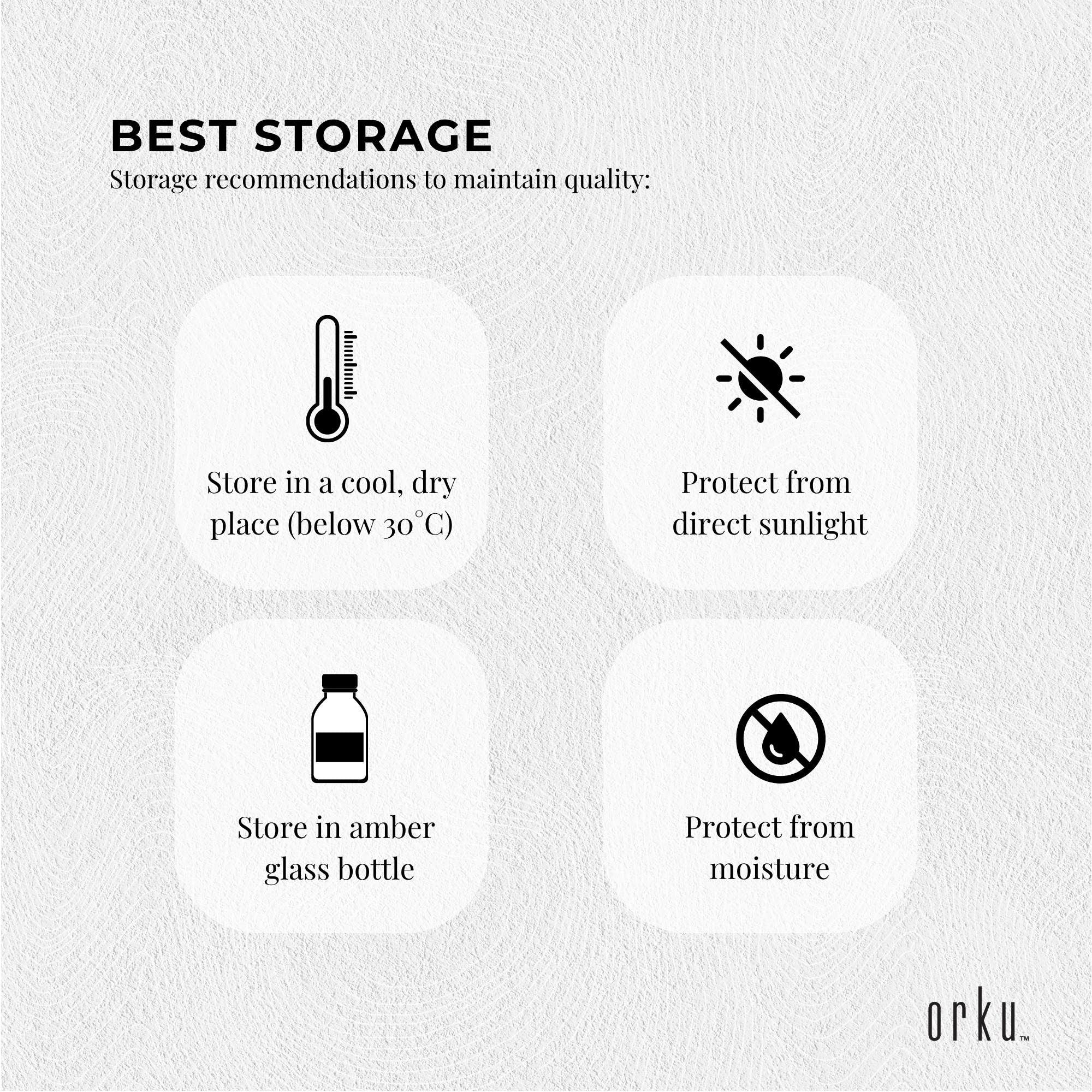 Orku 100ml Organic Castor Oil - Hexane Free Cold Pressed