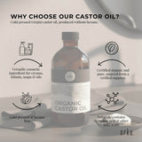 Orku 100ml Organic Castor Oil - Hexane Free Cold Pressed