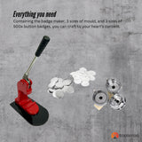 Button Badge Making Set - Maker + Moulds + Badges 25mm 32mm 58mm