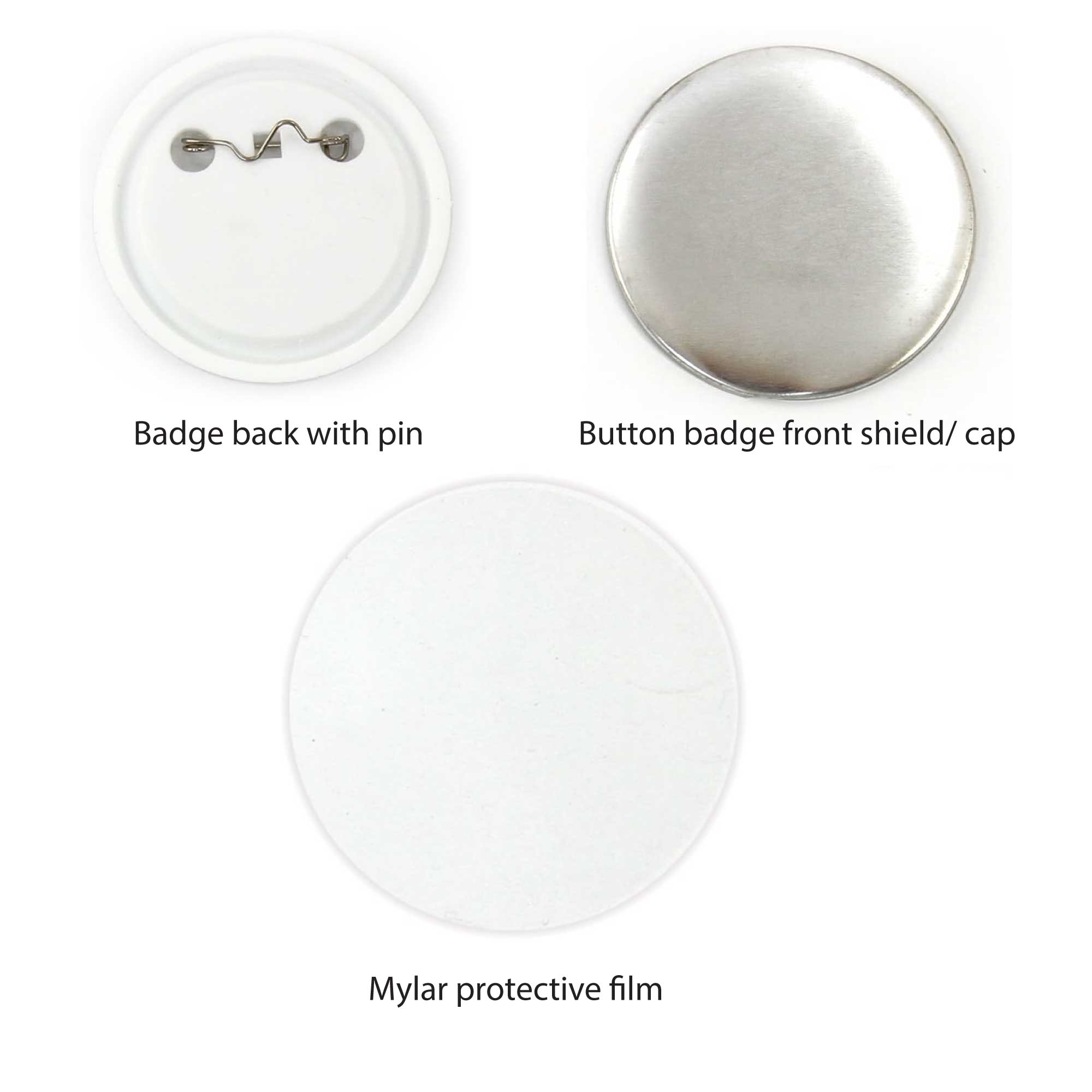 Arts & Crafts: 500x Button Badges 25mm - Craft DIY Hobby Accessory Making