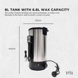 8L Orku Candle Wax Heater With Tap And Accessories - Candle Making Melter Pot