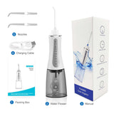 Oral Care: Portable Oral Irrigator 350ml - Rechargeable Water Dental Flosser Teeth Cleaner