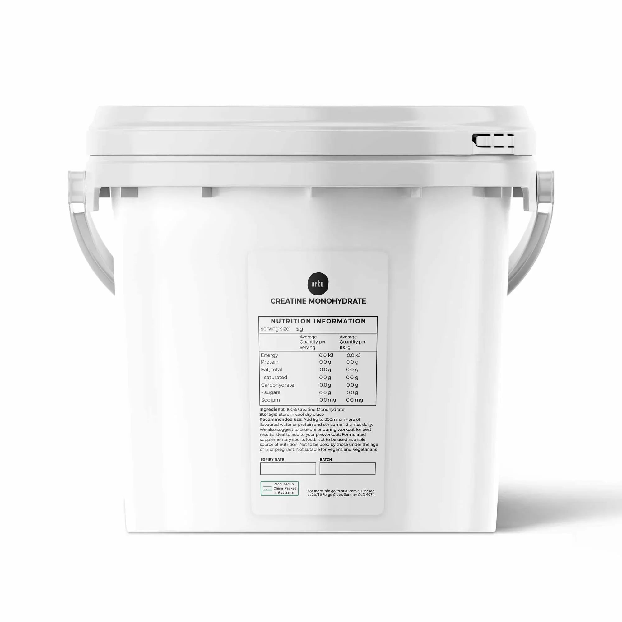Orku 3Kg Creatine Monohydrate Powder 200 Mesh Micronised 99.9% Pure
