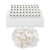 Pet ID Tags: 100x Cattle Ear Tags 5x4cm Set - Small White Blank Sheep Pig Livestock Label