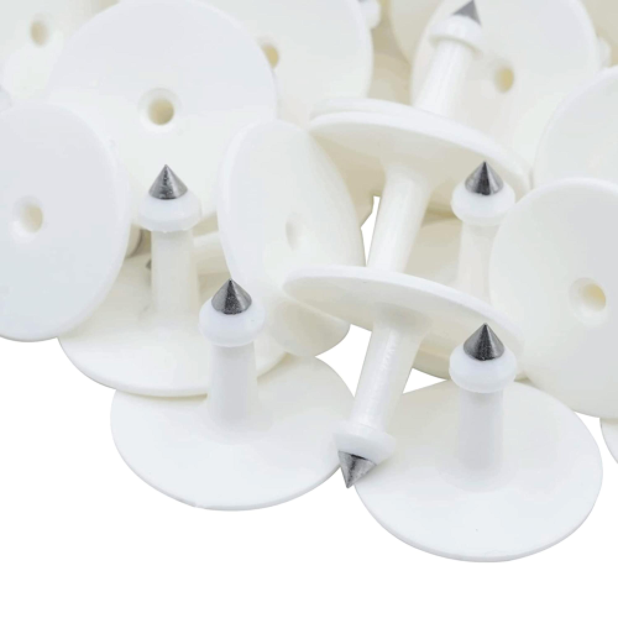 Pet ID Tags: 100x Cattle Ear Tags 5x4cm Set - Small White Blank Sheep Pig Livestock Label