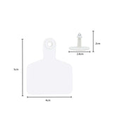 Pet ID Tags: 100x Cattle Ear Tags 5x4cm Set - Small White Blank Sheep Pig Livestock Label
