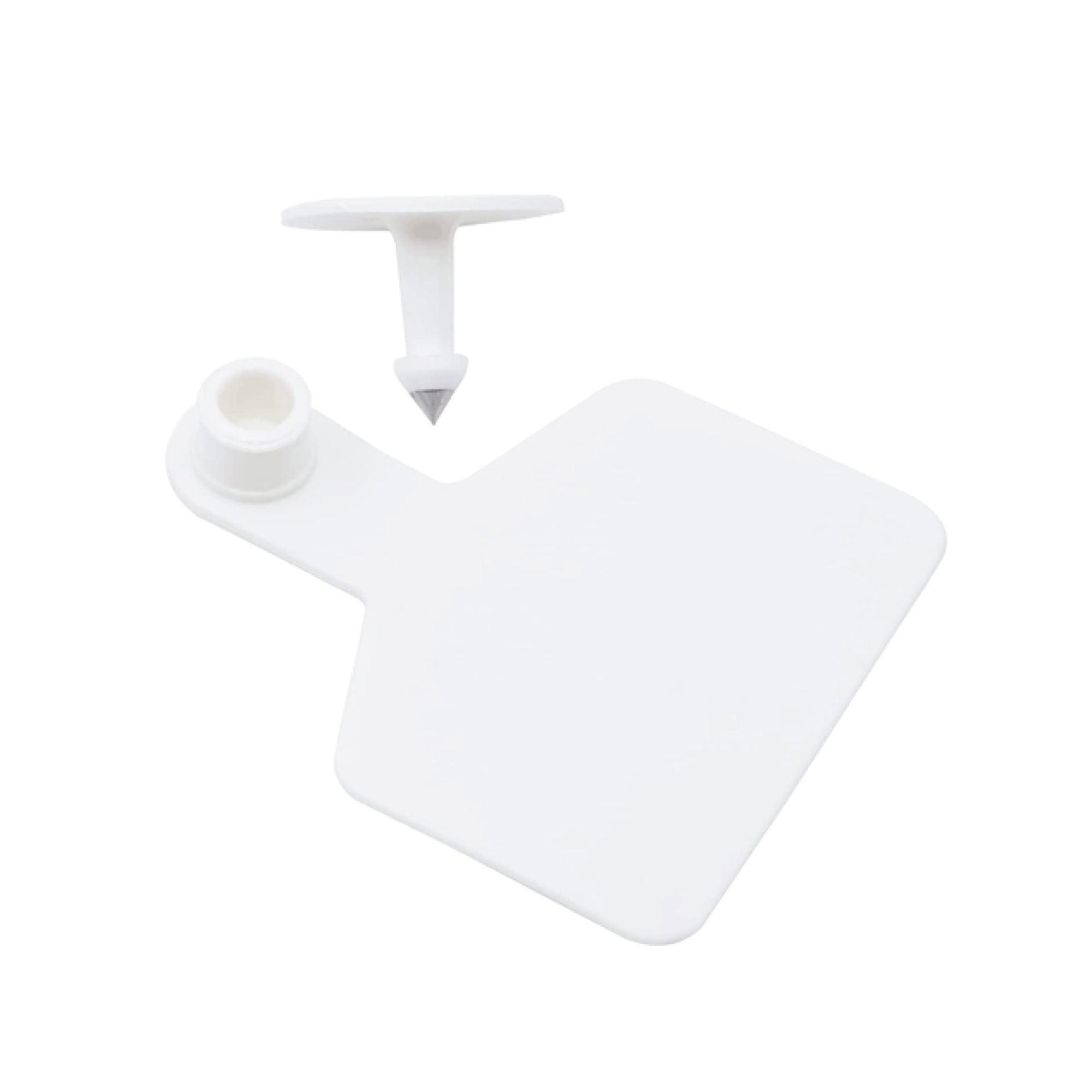 Pet ID Tags: 100x Cattle Ear Tags 5x4cm Set - Small White Blank Sheep Pig Livestock Label