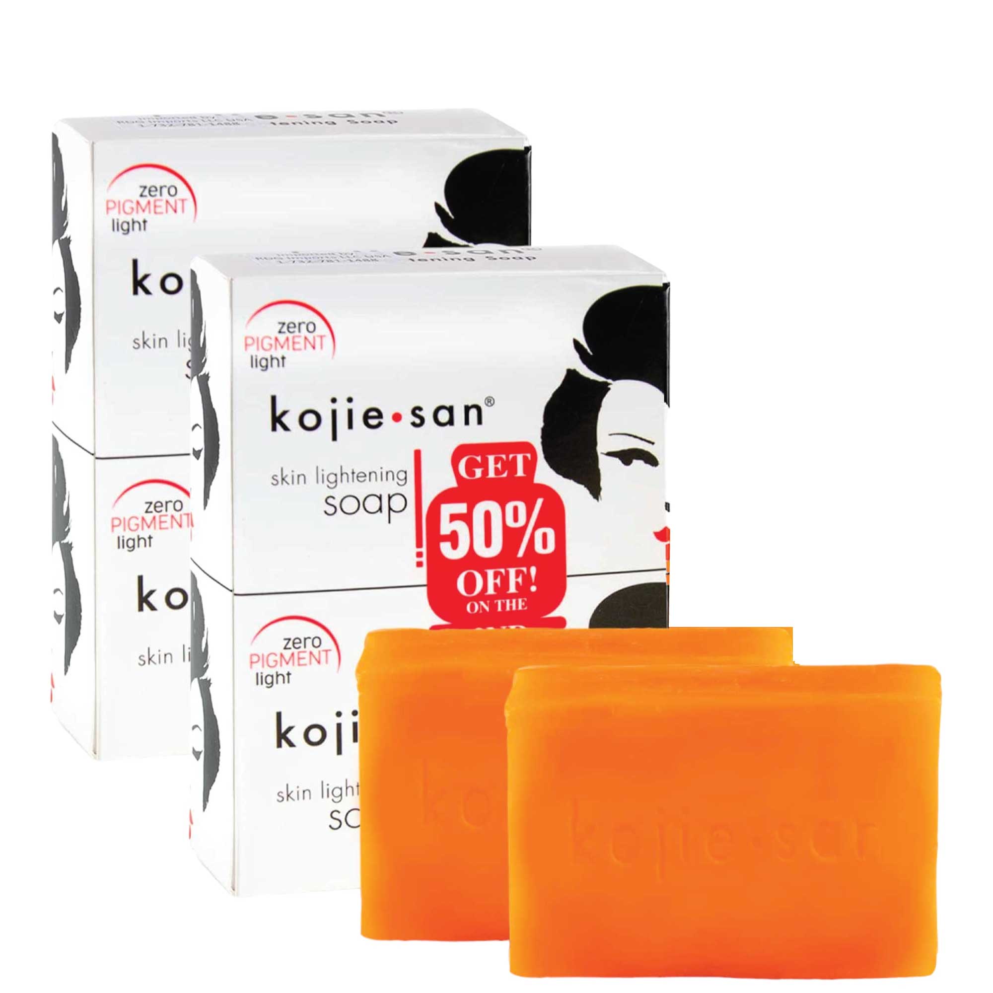 Facial Lotions & Moisturisers: 4x 135g Kojie San Soap Bar - Original Kojic Acid Bars