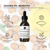 25ml Organic Jojoba Oil - Golden Pure Cold Pressed Seed For Hair Skin Nails