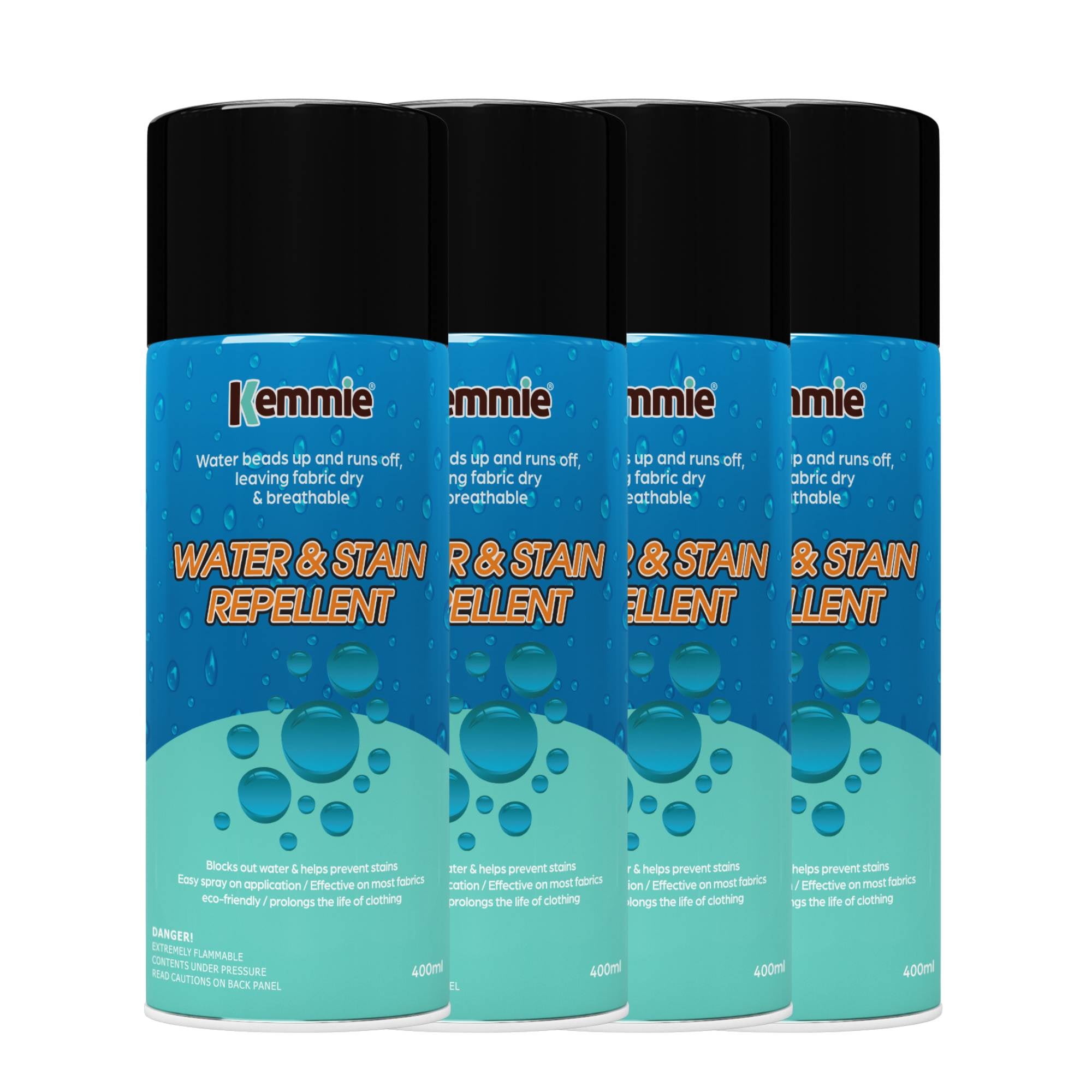 Laundry Cleaning Supplies: Kemmie 4x212g Water and Stain Repellent Spray for Shoes Suede Leather and Fabric