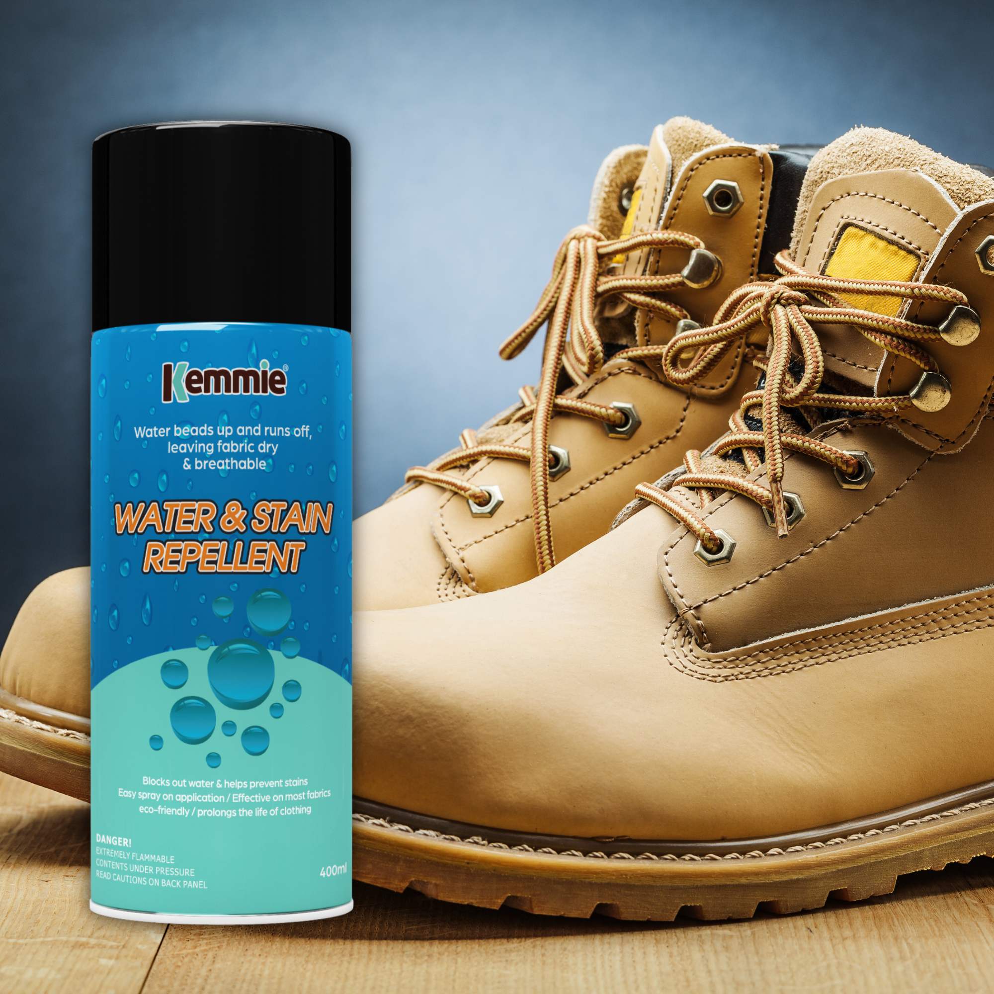 Laundry Cleaning Supplies: Kemmie 4x212g Water and Stain Repellent Spray for Shoes Suede Leather and Fabric