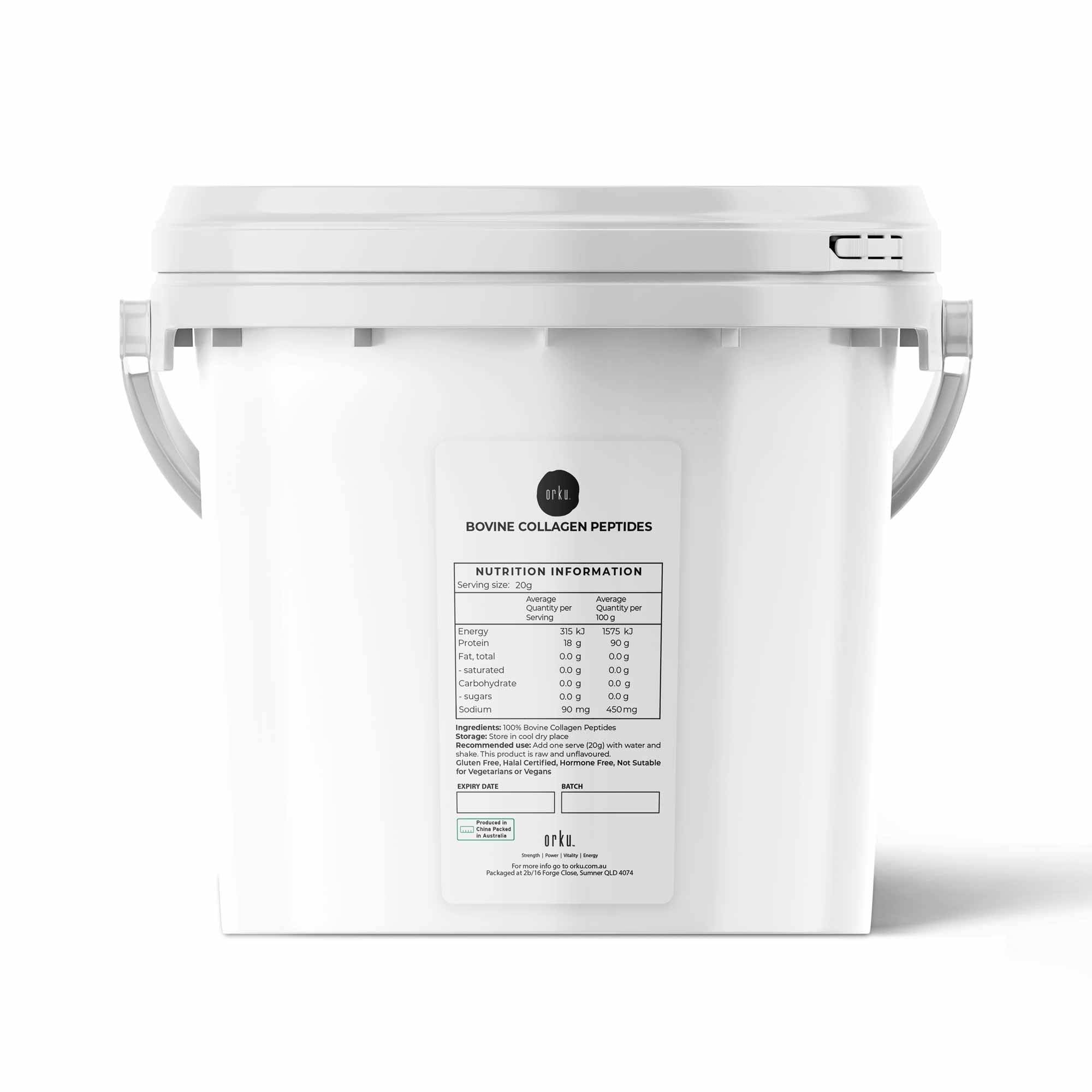 Orku 2.5Kg Bovine Collagen Peptides Powder Tub Hydrolysed Protein