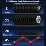 Automotive Parts: Portable Tyre Inflator - Rechargeable Car Bike Tire Air Pump Compressor