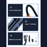 Automotive Parts: Portable Tyre Inflator - Rechargeable Car Bike Tire Air Pump Compressor