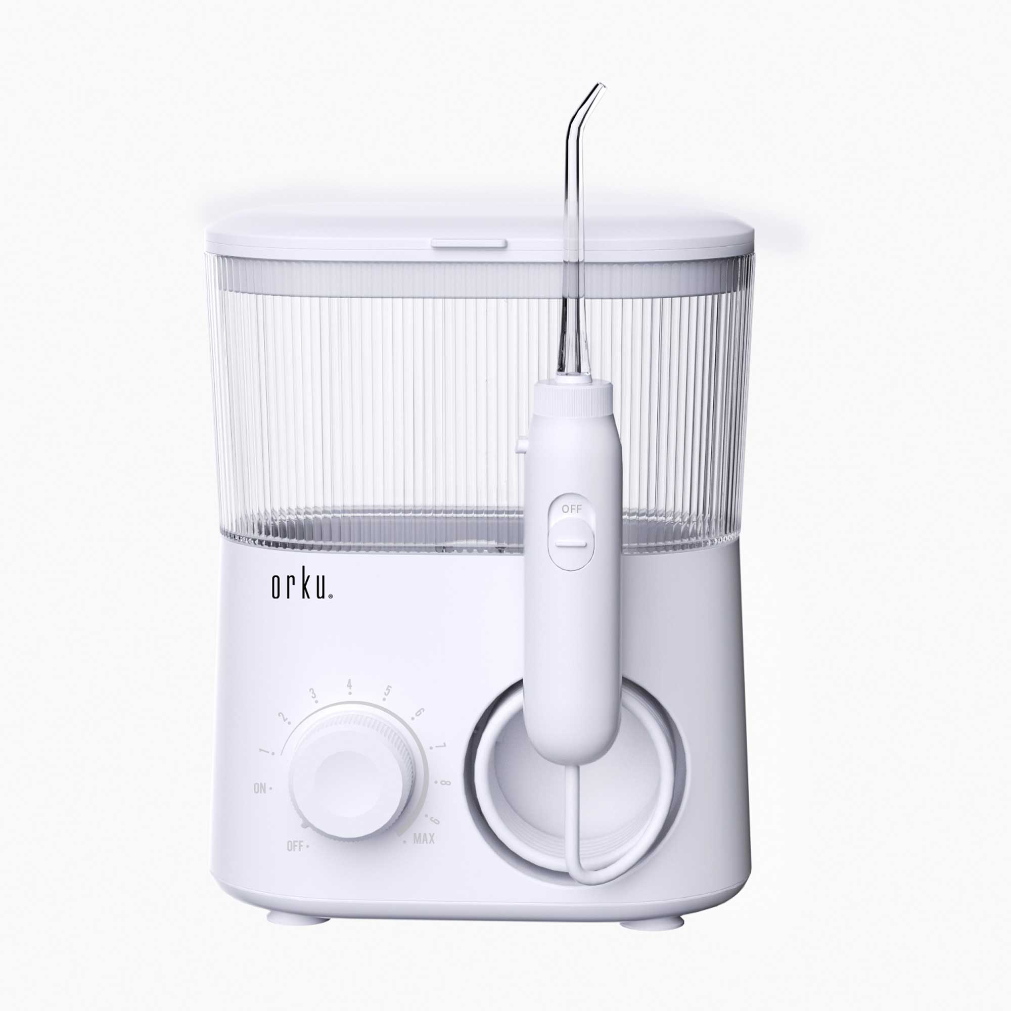 Oral Care: Water Jet Dental Flosser 600ml White - Electric Oral Pressure Tooth Irrigator
