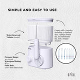Oral Care: Water Jet Dental Flosser 600ml White - Electric Oral Pressure Tooth Irrigator