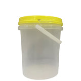 Food Storage: Bulk 10 x 1.2L Empty Honey Bucket with Lid - 1.5Kg Clear Tamper Proof Plastic Tub