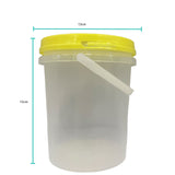 Food Storage: Bulk 10 x 1.2L Empty Honey Bucket with Lid - 1.5Kg Clear Tamper Proof Plastic Tub
