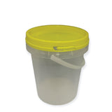 Food Storage: Bulk 10 x 1.2L Empty Honey Bucket with Lid - 1.5Kg Clear Tamper Proof Plastic Tub