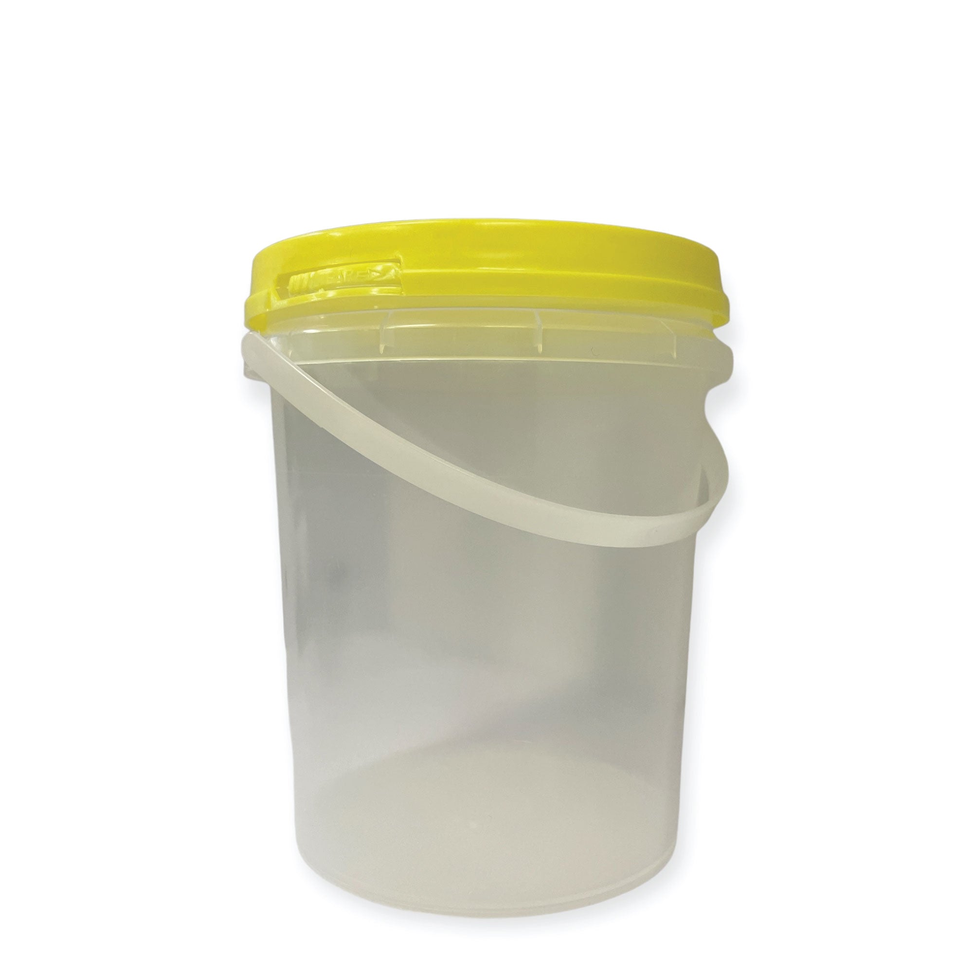 Bulk 10 x 1.2L Empty Honey Bucket with Lid - 1.5Kg Clear Tamper Proof Plastic Tub