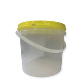 Food Storage: Bulk 10 x 2.2L Empty Honey Bucket with Lid - 3Kg Clear Tamper Proof Plastic Tub