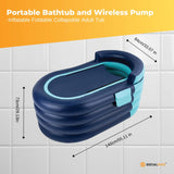Bathtubs: Portable Bathtub and Wireless Pump - Inflatable Foldable Collapsible Adult Tub