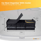 Packing Organisers: Social Hike Car Boot Organiser With Cooler - Collapsible Storage Box For Trunk