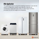 Adjustable Appliance Base Stand - Lock Wheel Trolley For Washing Machine Fridge