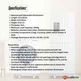 Adjustable Appliance Base Stand - Lock Wheel Trolley For Washing Machine Fridge