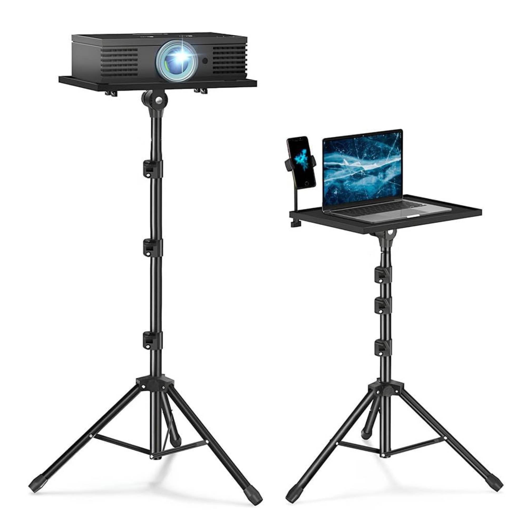Laptop Stands: Laptop Stand Tripod - Adjustable Height Projector Holder With Phone Mount