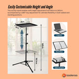 Laptop Stands: Laptop Stand Tripod - Adjustable Height Projector Holder With Phone Mount
