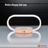 Table Lamps: Wireless Phone Charger Table Lamp - USB Port Charging Bedside Light With Clock