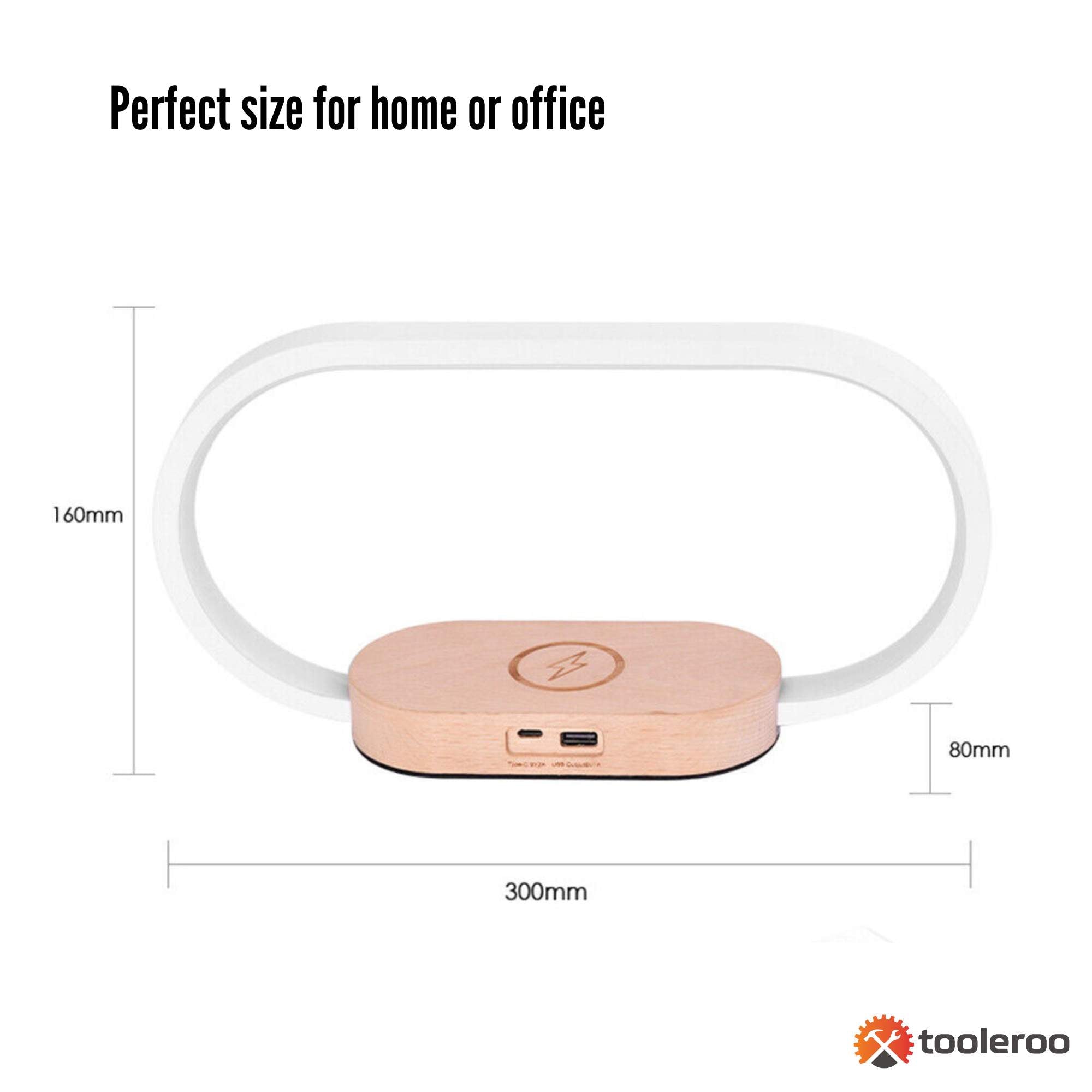 Table Lamps: Wireless Phone Charger Table Lamp - USB Port Charging Bedside Light With Clock