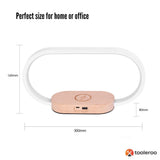 Table Lamps: Wireless Phone Charger Table Lamp - USB Port Charging Bedside Light With Clock