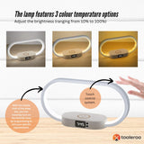 Table Lamps: Wireless Phone Charger Table Lamp - USB Port Charging Bedside Light With Clock