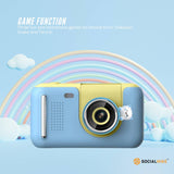 Camera Accessories: Kids HD Digital Camera Blue - Children's Selfie Photo Video 2.4 Inch Screen